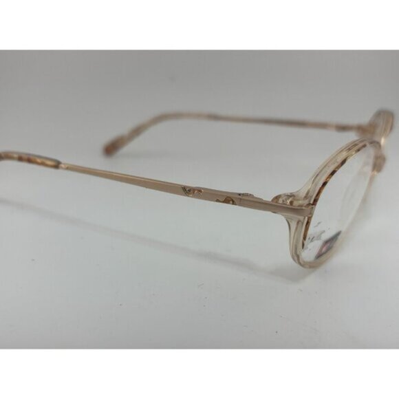 TOPAZ - Clear Taupe AT269 Marble Acetate  Oval Glasses Frames - Picture 3 of 8